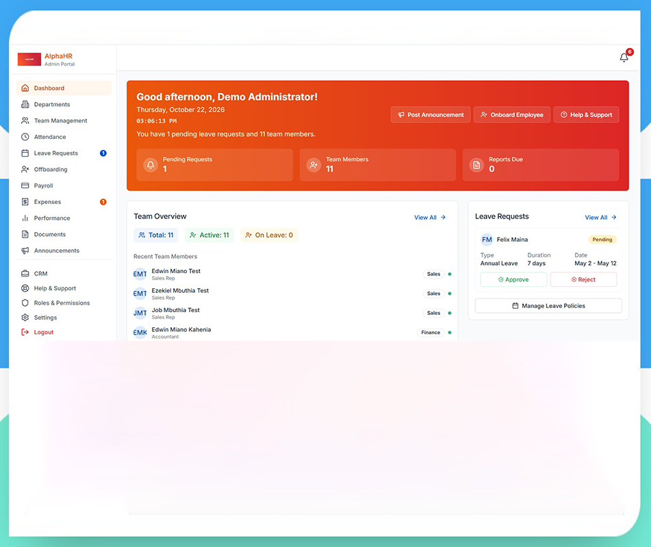 AlphaHR Human Resources and Payroll Management